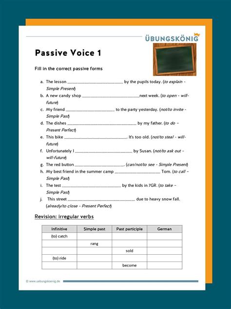 passive voice übungen